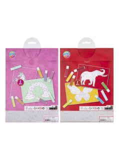   Homokképkészítő szett, A/4, 2 ív/szett 8 adag homokkal, kétféle változat