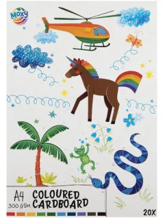 Színes karton, fotókarton, A/4, 300g, 10 szín, 20 lap/cs