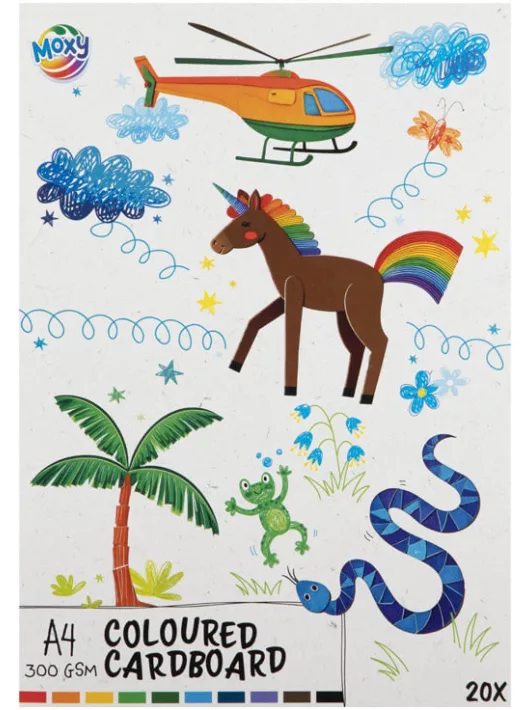 Színes karton, fotókarton, A/4, 300g, 10 szín, 20 lap/cs