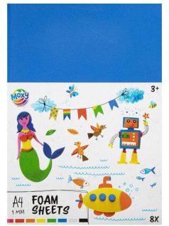 Dekorgumi csomag, A/4, 8 lap/csomag, 1 mm, Moxy