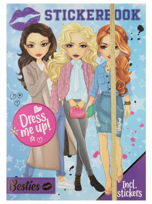 Matricázós készket, A/4, 10 háttér és 6 ív matrica, Besties Dress me up!
