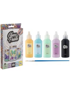 Üvegfóliafesték készlet ecsettel, 5x20ml, Moxy