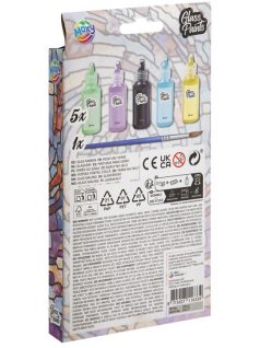 Üvegfóliafesték készlet ecsettel, 5x20ml, Moxy