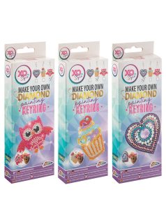   Gyémántfestés szett, kulcstartó, 3 féle változat (bagoly, muffin, szív)