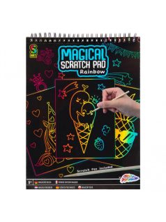   Képkarcoló füzet, A/4, 20 lapos, 2 féle változat (szivárványos vagy hologramos)