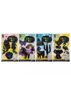   Képkarcoló szett, 4 figura kiegészítőkkel, 4 féle változat (hableány, unikornis, láma, vadállatok)