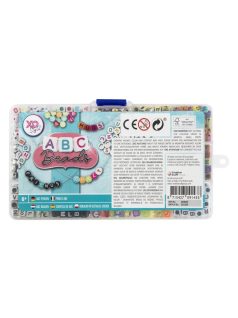   Karkötőkészítő szett, betű gyöngyök, 15 féle gyöngy 10x17cm-es dobozban