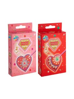   Gyémántfestés szett, szivecskés kulcstartó, 2 féle változat 