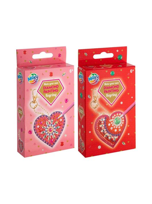 Gyémántfestés szett, szivecskés kulcstartó, 2 féle változat 