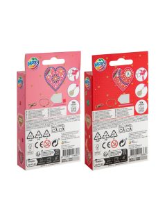   Gyémántfestés szett, szivecskés kulcstartó, 2 féle változat 