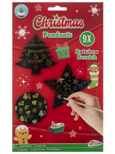 Képkarcoló szett, karácsonyi formák, 9 db-os