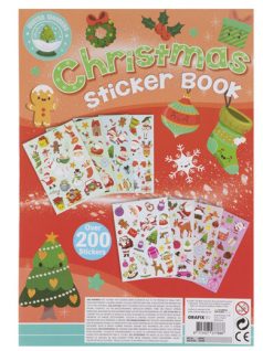   Karácsonyi matricás füzet kb. 200 matricával, A/4, 8 lapos