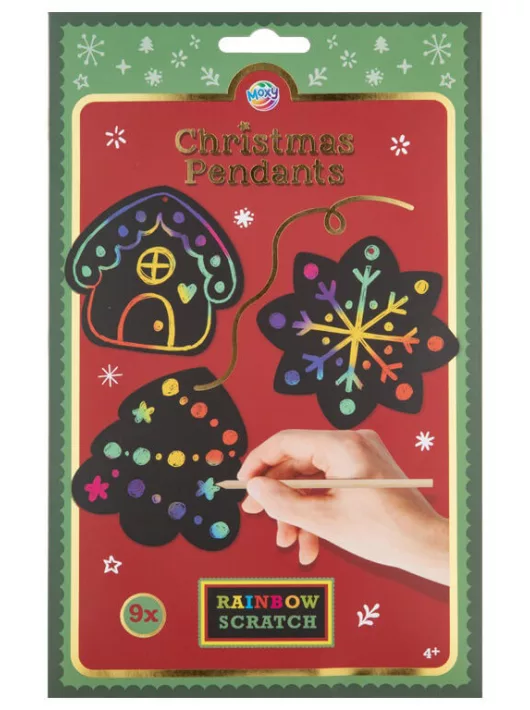 Képkarcoló szett, karácsonyi formák, 9 db-os (800069)