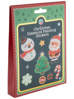   Gyémántfestés szett, karácsonyi matricák, 12 db-os (800073)