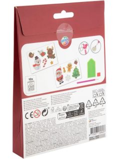   Gyémántfestés szett, karácsonyi matricák, 12 db-os (800073)