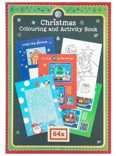   Karácsonyi foglalkoztató és színező füzet, A/4, 64 lapos (800074)