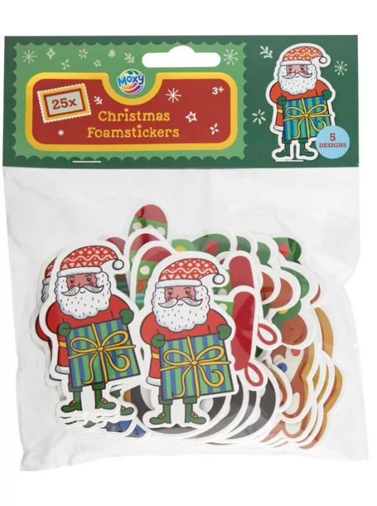 Dekorgumi, öntapadós karácsonyi figurák, kb. 25 db-os (800082)