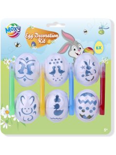 Tojásfestő sablonok, 6 db sablon és 4 db filctoll