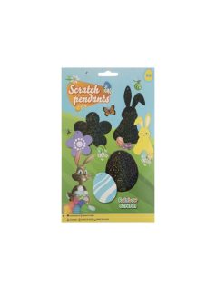   Képkarcoló szett, húsvéti, nyuszik, virágok és tojások, 9 db/csomag