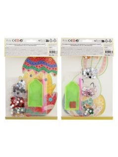   Gyémántfestés szett, húsvéti figurák (csibe és nyuszi), A/5, extra méretű kövekkel, kétféle változat