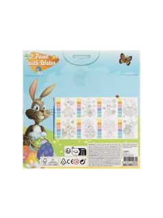   Húsvéti vízzel festős színező füzet, 20x20cm, 8 lap, ecsettel