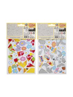   Húsvéti matricás mozaikkép készítő szett, 25x14,5cm, 2 féle (csibe vagy nyuszi)