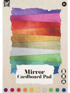 Metál (tükör) karton, A/4, 250 g, 10 szín, 10 lap/cs