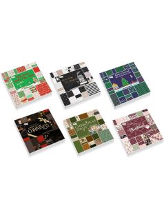   Mintás papírok, lapok, 30x30cm, 24 lap/cs, karácsonyi, 6 féle változat