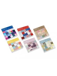   Mintás papírok, origami hatjogató lapok, 10x10cm, 100g, 60 lap/cs, 6 féle változat