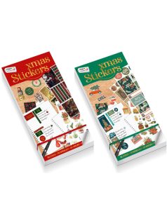   Matricás füzet scrapbookhoz, bullet journalhoz, 23x12cm, 20 lapos, karácsonyi, kétféle változat