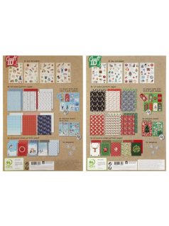   Kreatív csomag (színes papírok, matricák, konfetti), karácsonyi, 2 féle változat