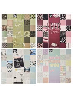   Mintás kartonok, dekor karton, 25x25cm, 250 g, 24 lap/cs, 4 féle változat