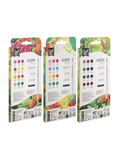   Színes ceruzakészlet 12 db-os, 3 féle változat (intenzív, pasztell és natúr színek)