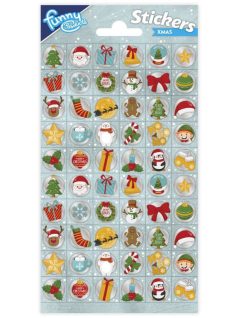   Karácsonyi matrica, mini karácsonyi minták, 10x20cm, 1 ív