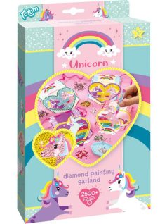 Gyémántfestés szett, Unikornis füzér 4 mintával