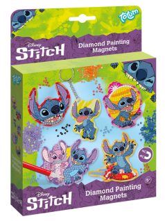   Stitch gyémántfestés szett 6 db formával, mágnesek és kulcstartó