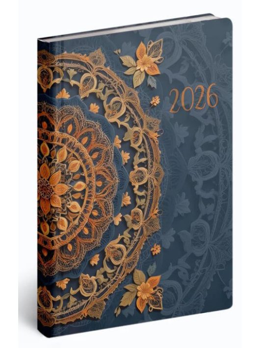 Realsystem határidőnapló, B/6, heti tervező, 2026, Fiestina mandala