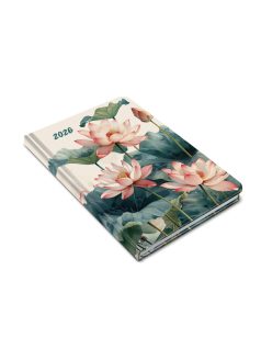   Realsystem határidőnapló, B/6, heti tervező, 2026, Fiestina lótusz