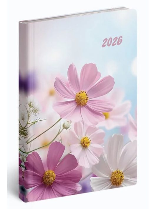 Realsystem határidőnapló, B/6, heti tervező, 2026, Fiestina szirmok