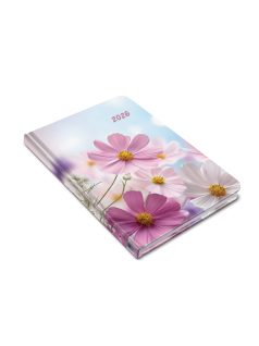   Realsystem határidőnapló, B/6, heti tervező, 2026, Fiestina szirmok