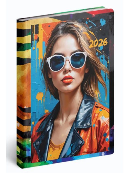 Realsystem határidőnapló, B/6, heti tervező, 2026, Fiestina face