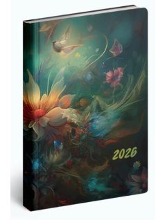   Realsystem határidőnapló, B/6, heti tervező, 2026, Fiestina Light fantasy