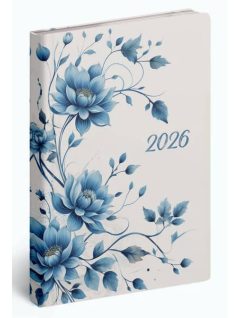   Realsystem határidőnapló, B/6, heti tervező, 2026, Fiestina Light virágminta