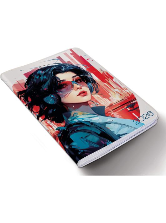 Realsystem határidőnapló, B/6, heti tervező, 2026, Fiestina Light woman