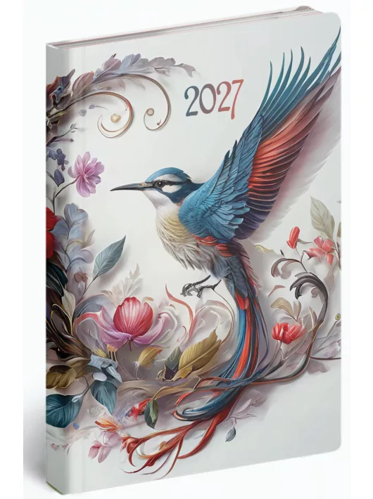 Realsystem határidőnapló, B/6, heti tervező, 2027, Fiestina Light kolibri