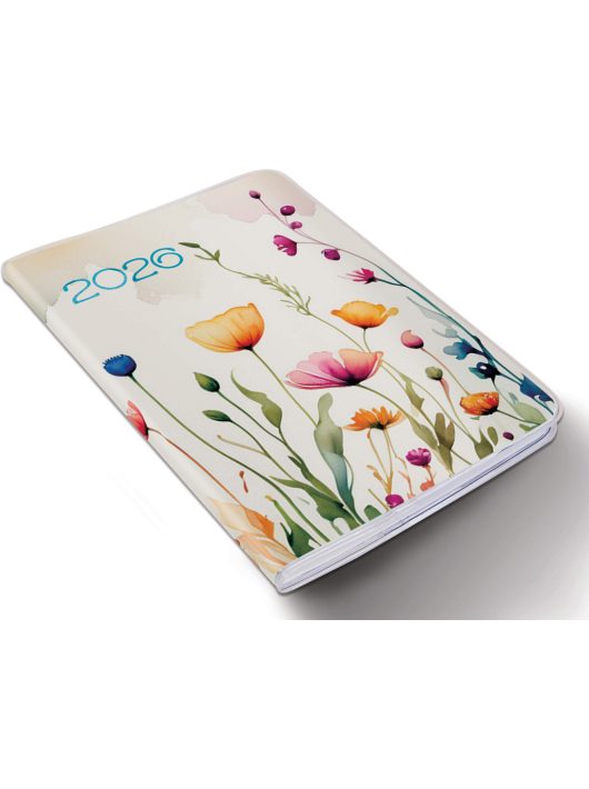 Realsystem határidőnapló, B/6, heti tervező, 2026, Fiestina Light akvarell