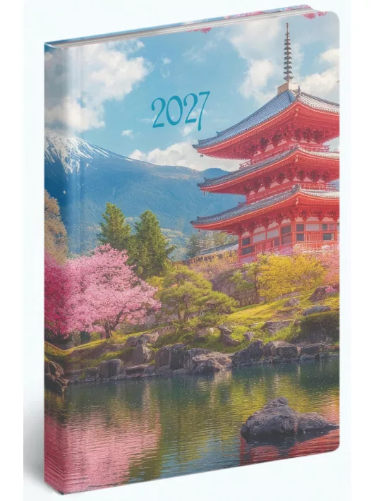 Realsystem határidőnapló, B/6, heti tervező, 2027, Fiestina Light pagoda