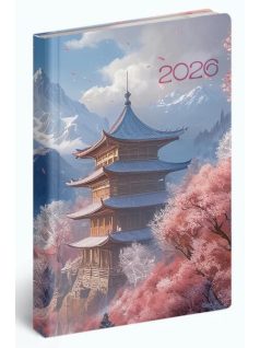   Realsystem határidőnapló, B/6, heti tervező, 2026, Fiestina Light pagoda