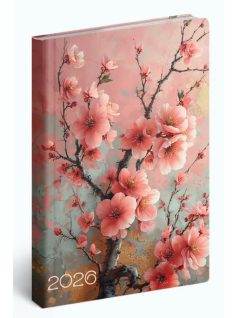   Realsystem határidőnapló, B/6, heti tervező, 2026, Fiestina Light cseresznyevirág