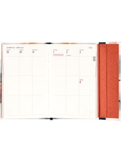   Realsystem mágnessel záródó agenda, határidőnapló, 13x21cm, heti tervező, 2026, Japan